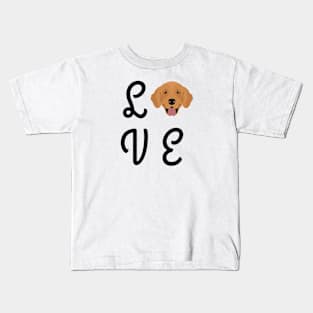 Golden Retriever Love Kids T-Shirt